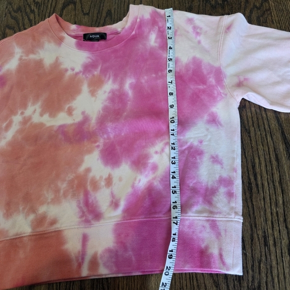 Aqua Tie-dye Pink And Orange Pullover Sweatshirt Size Small - Picture 4 of 5